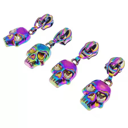 Skull Zipper Pull size #5