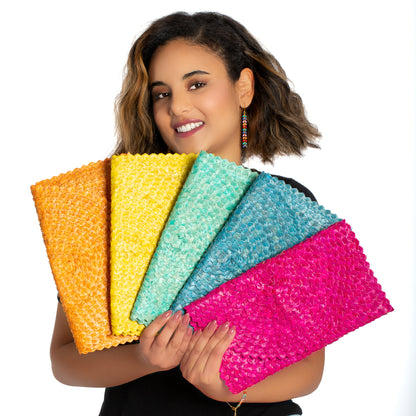 Pochette en feuille de pandan – Rose