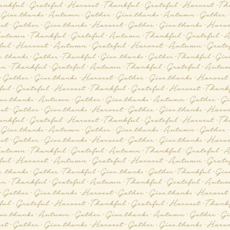 Riley Blake - Shades Of Autumn - Script Cream w/Sparkle - SC13477R-CREAM
