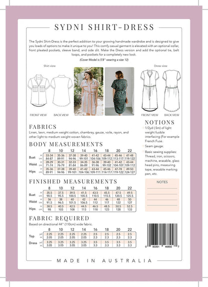 Sydni Shirt Dress from Sew To Grow