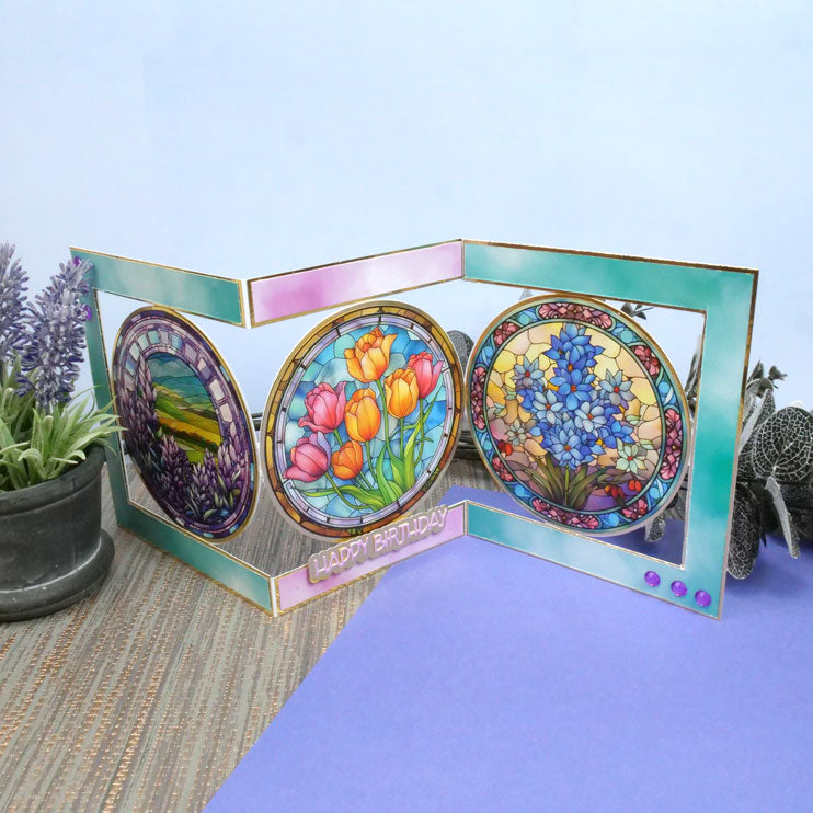 Cartes et enveloppes de luxe prédécoupées – Panneau triple cercle
