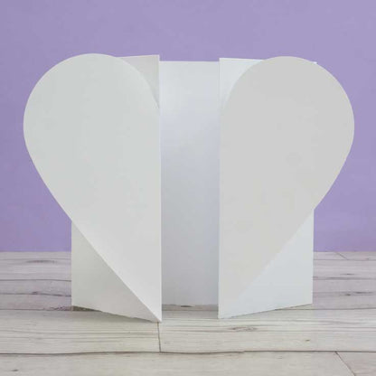 Cartes et enveloppes vierges de luxe - Pliage en cœur