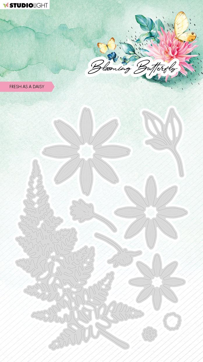 SL Matrice de découpe Fresh As A Daisy Blooming Butterfly 98x139x1mm 9 PC nr.483