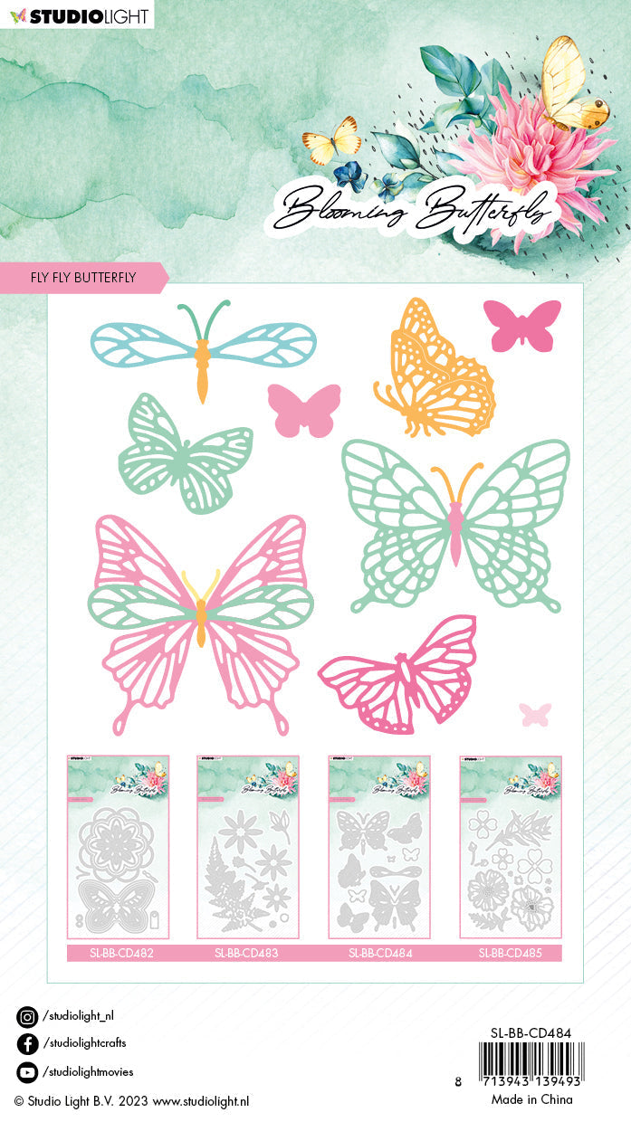 SL Matrice de découpe Fly Fly Butterfly Papillon en éclosion 96x138x1mm 13 PC nr.484
