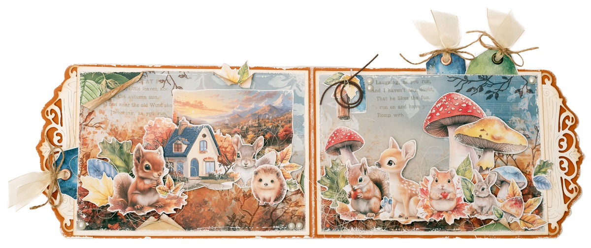 SL Cutting Die Wooden Frame Charming Autumn 4 Pieces