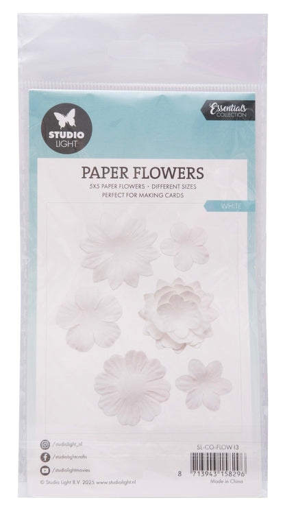 SL Fleurs en papier 25x Consommables blancs 25 PC