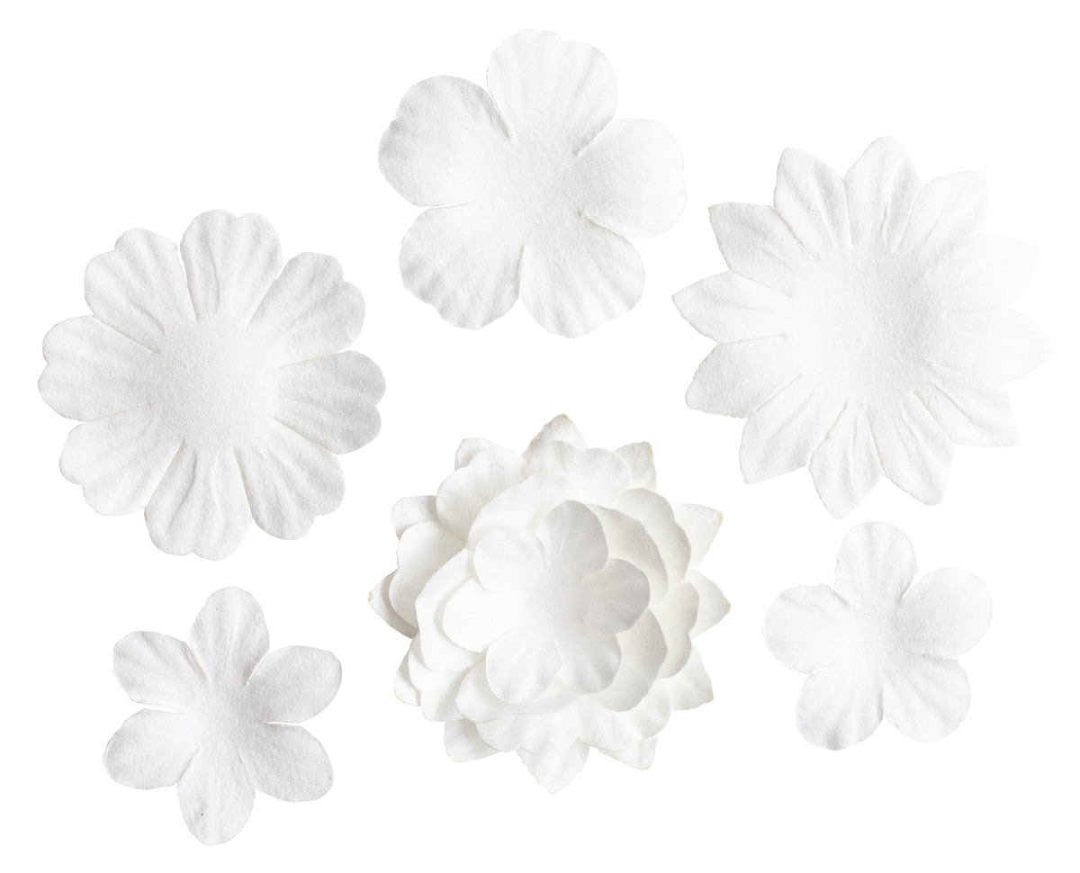 SL Fleurs en papier 25x Consommables blancs 25 PC