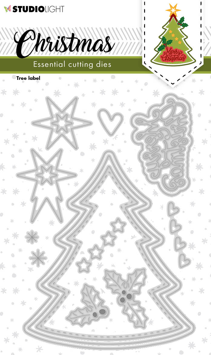 SL Matrices de découpe Étiquette Sapin de Noël Essentiels 100x143x1mm 14 pièces n°245