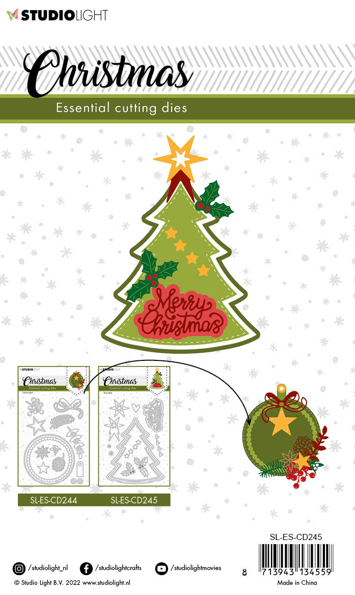 SL Matrices de découpe Étiquette Sapin de Noël Essentiels 100x143x1mm 14 pièces n°245