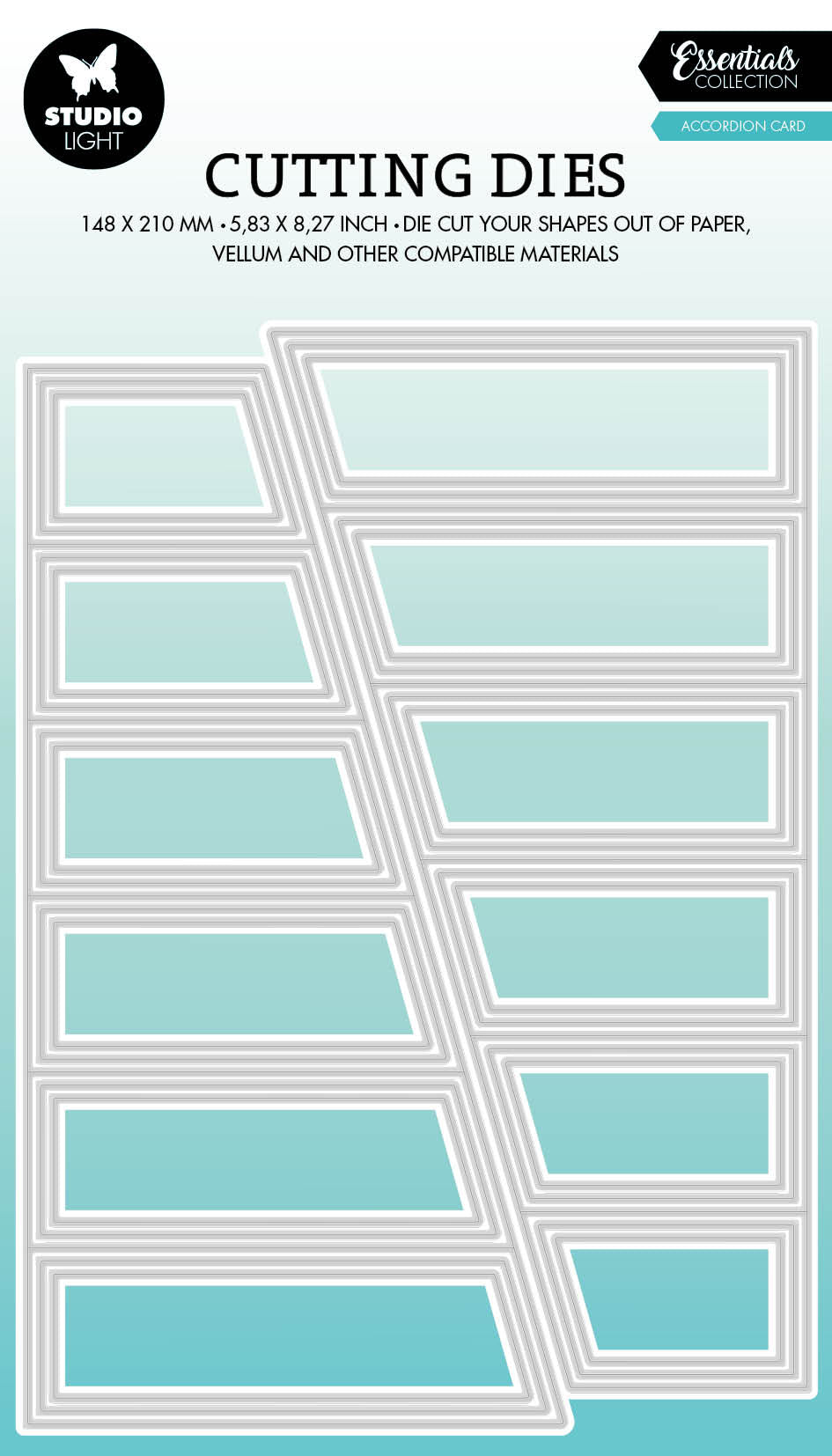 SL Matrices de découpe Essentiels Carte Accordéon 148x210x1mm 26 pcs réf.537