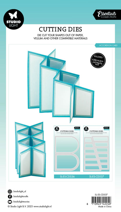 SL Matrices de découpe Essentiels Carte Accordéon 148x210x1mm 26 pcs réf.537