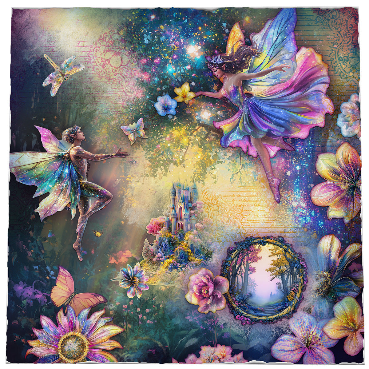 SL Collage Paper Pad Enchanted Essentials 203x203x5mm 24 Sheets