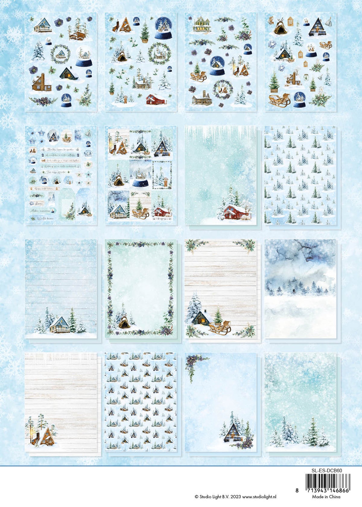 SL DIY Block Scène d'hiver Essentiels 294x210x9mm 32 Feuilles n°60