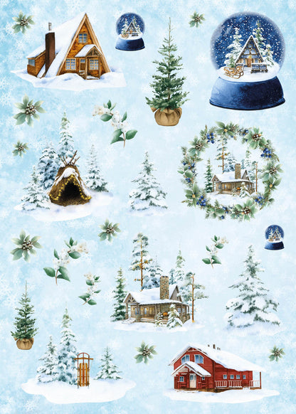 SL DIY Block Scène d'hiver Essentiels 294x210x9mm 32 Feuilles n°60