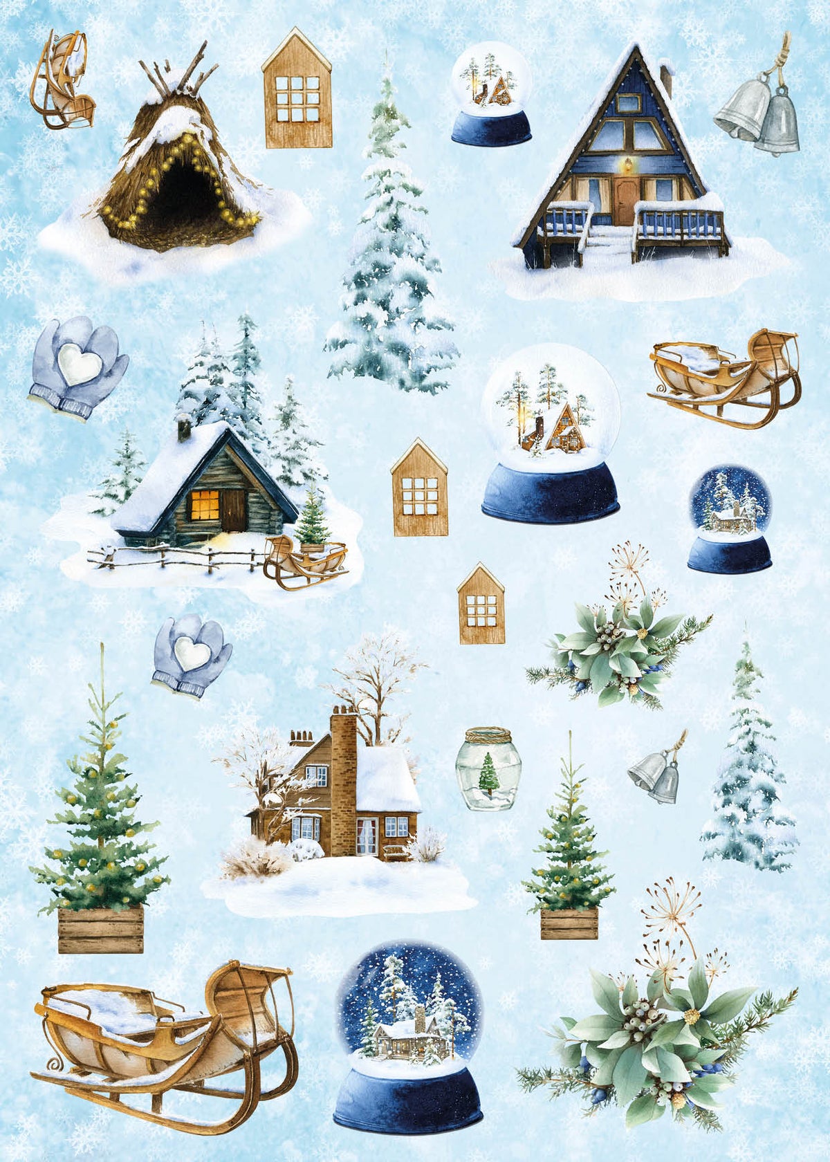 SL DIY Block Scène d'hiver Essentiels 294x210x9mm 32 Feuilles n°60