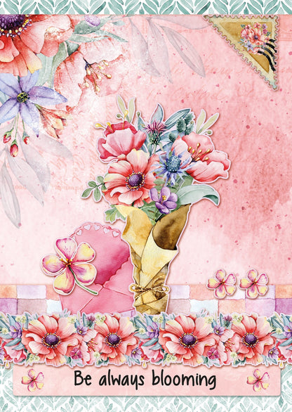 Bloc de papier découpé SL Fleurs Sauvages Essentiels 294x210x9mm 32 feuilles nr.145