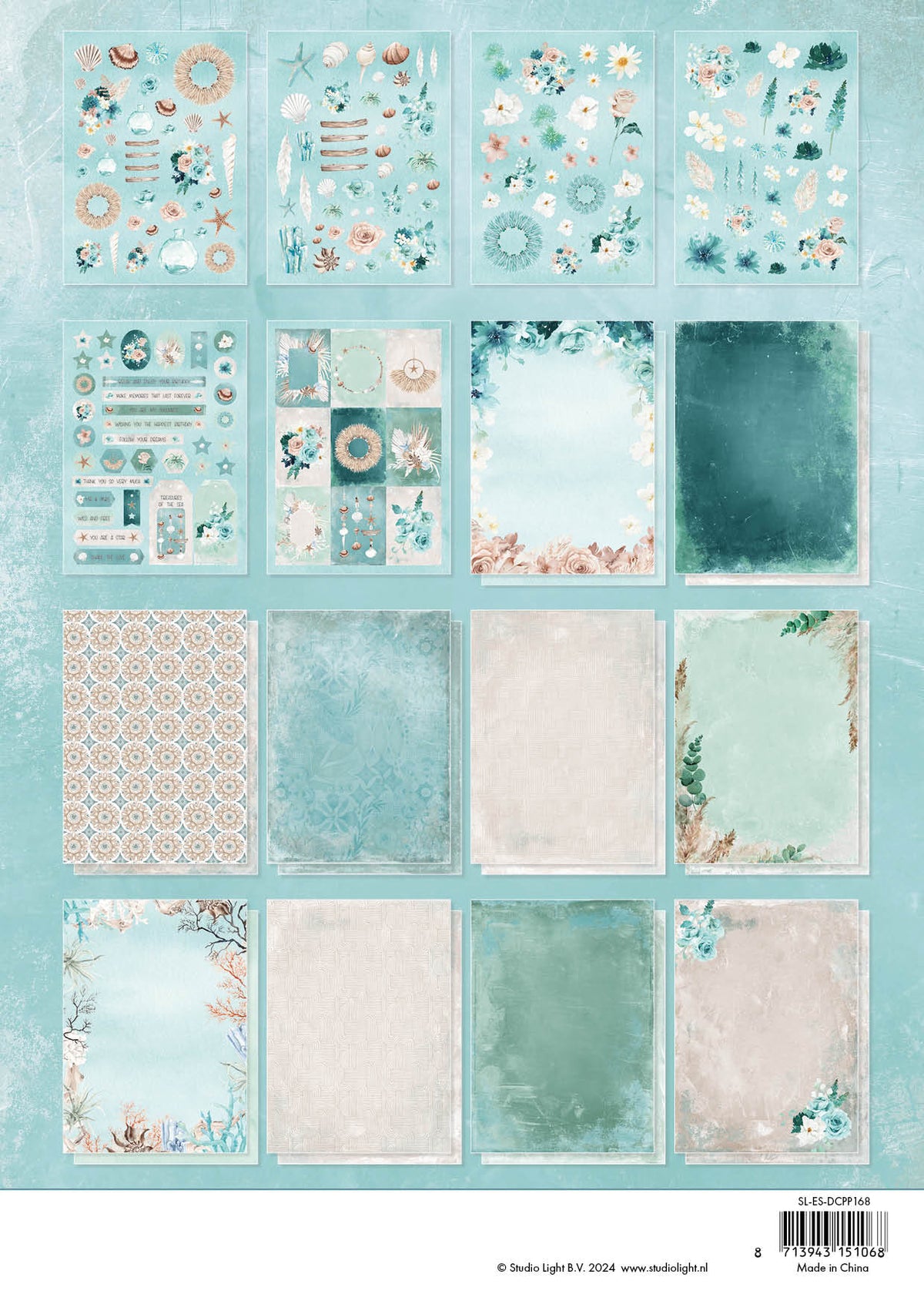 SL Bloc de papier découpé Océan Bohème Essentiels 32 F
