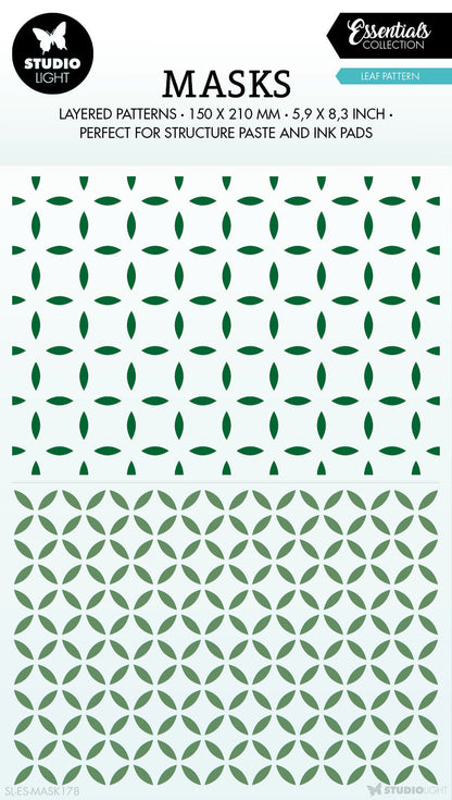 Pochoir SL Feuilles Motif Essentials 150x210x1mm 1 pièce n°178