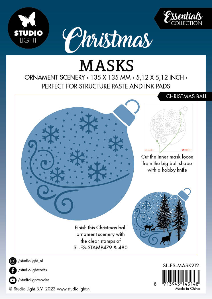 SL Masque Boule de Noël Essentiels 135x135x1mm 1 PC n°212