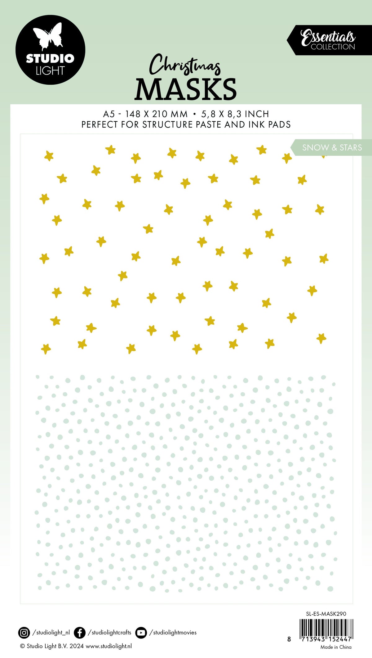 Masque SL Neige et Étoiles Essentiels 1 PC