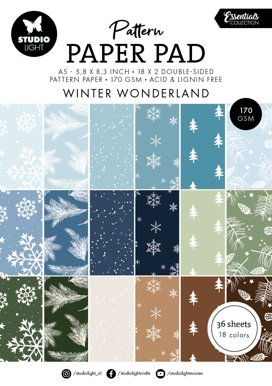 SL Pattern Paper Pad  Winter Wonderland Essentials 36 Sheets