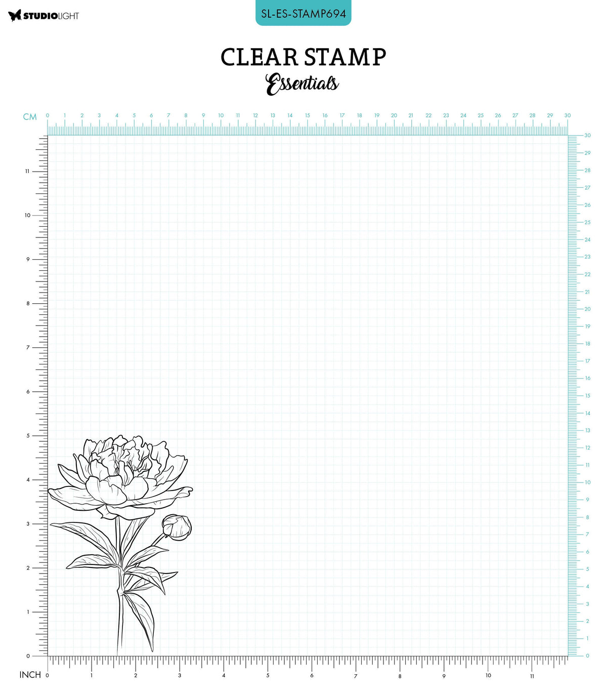 SL Clear Stamp Open Peony Essentials 1 PC
