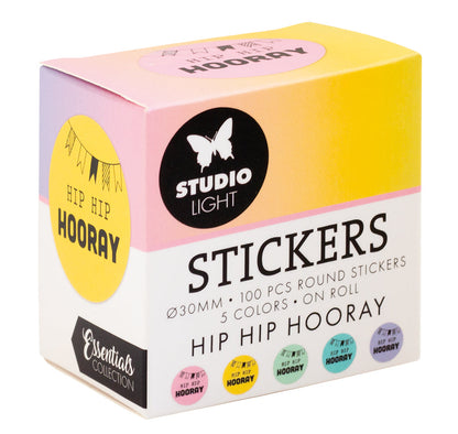 SL Autocollants Hip Hip Hourra Essentiels ø30mm 100 PC