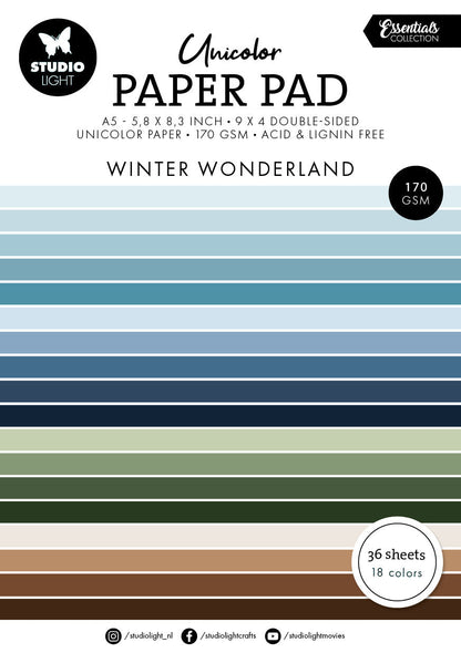 SL Unicolor Paper Pad  Winter Wonderland Essentials 36 Sheets