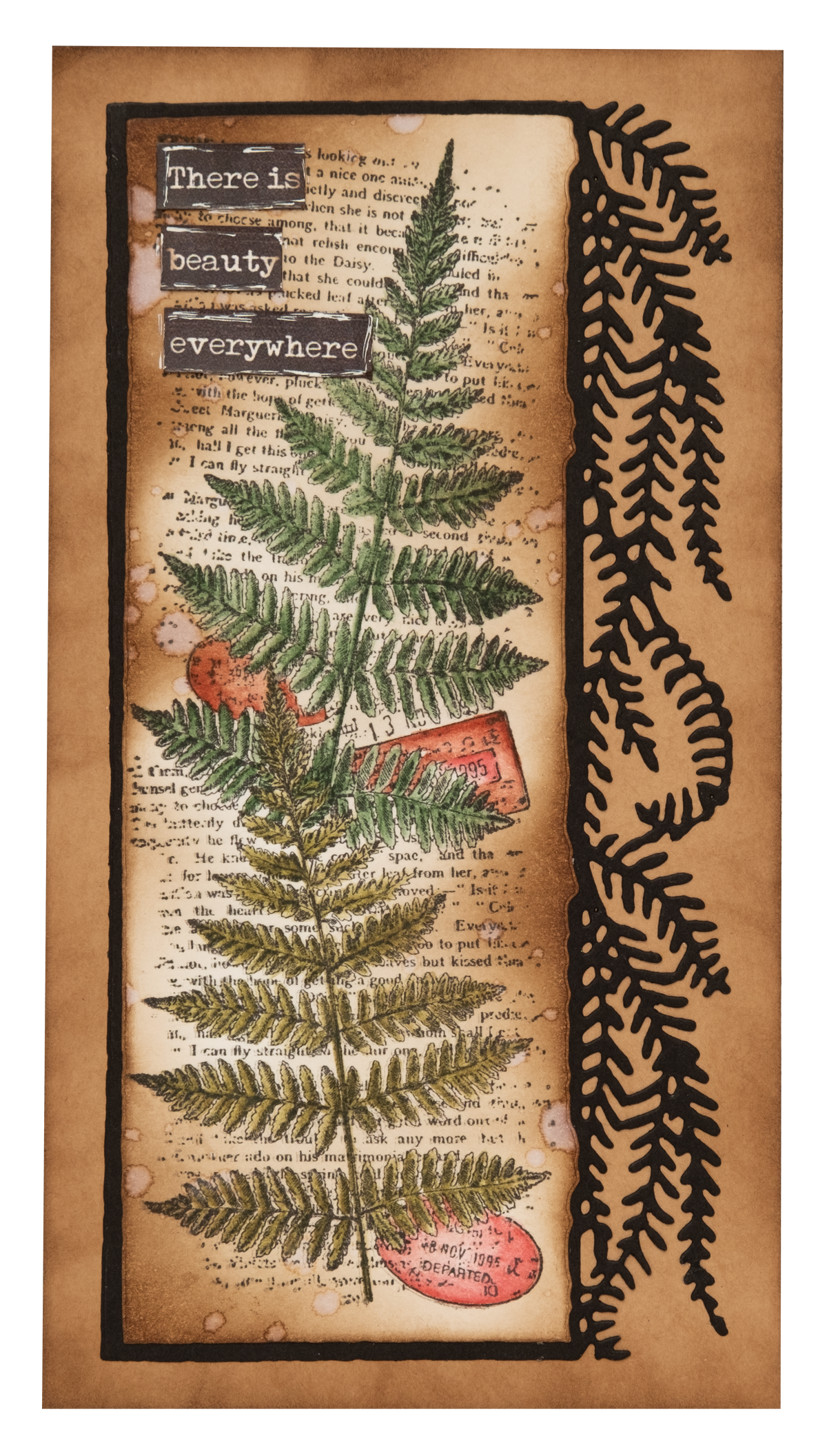 SL Clear Stamp Fern Background Grunge Collection 1 PC