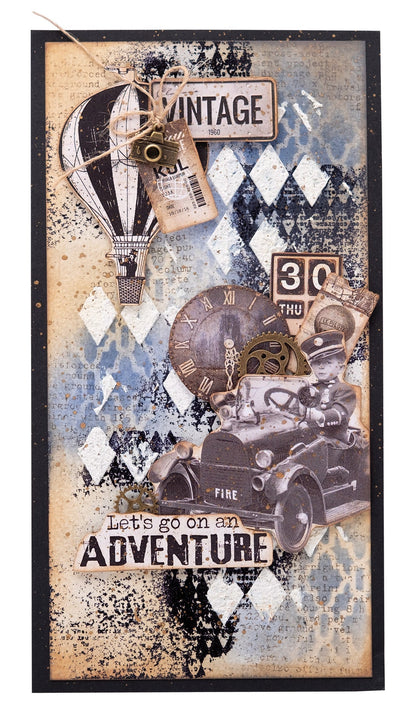 SL Clear Stamp Diamond Pattern Grunge Collection 1 PC