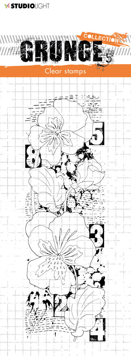 SL Tampon transparent Violets Grunge Collection 148x52,2x3mm 1 PC n°200