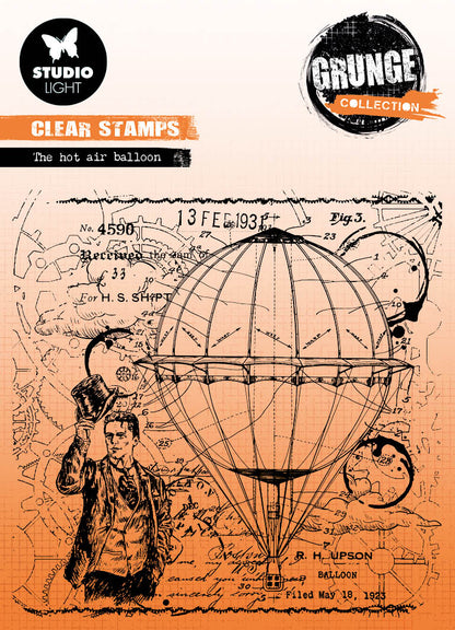 SL Clear Stamps La Collection Montgolfière Grunge 122x122x3mm 1 pièce n°513