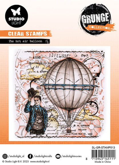 SL Clear Stamps La Collection Montgolfière Grunge 122x122x3mm 1 pièce n°513