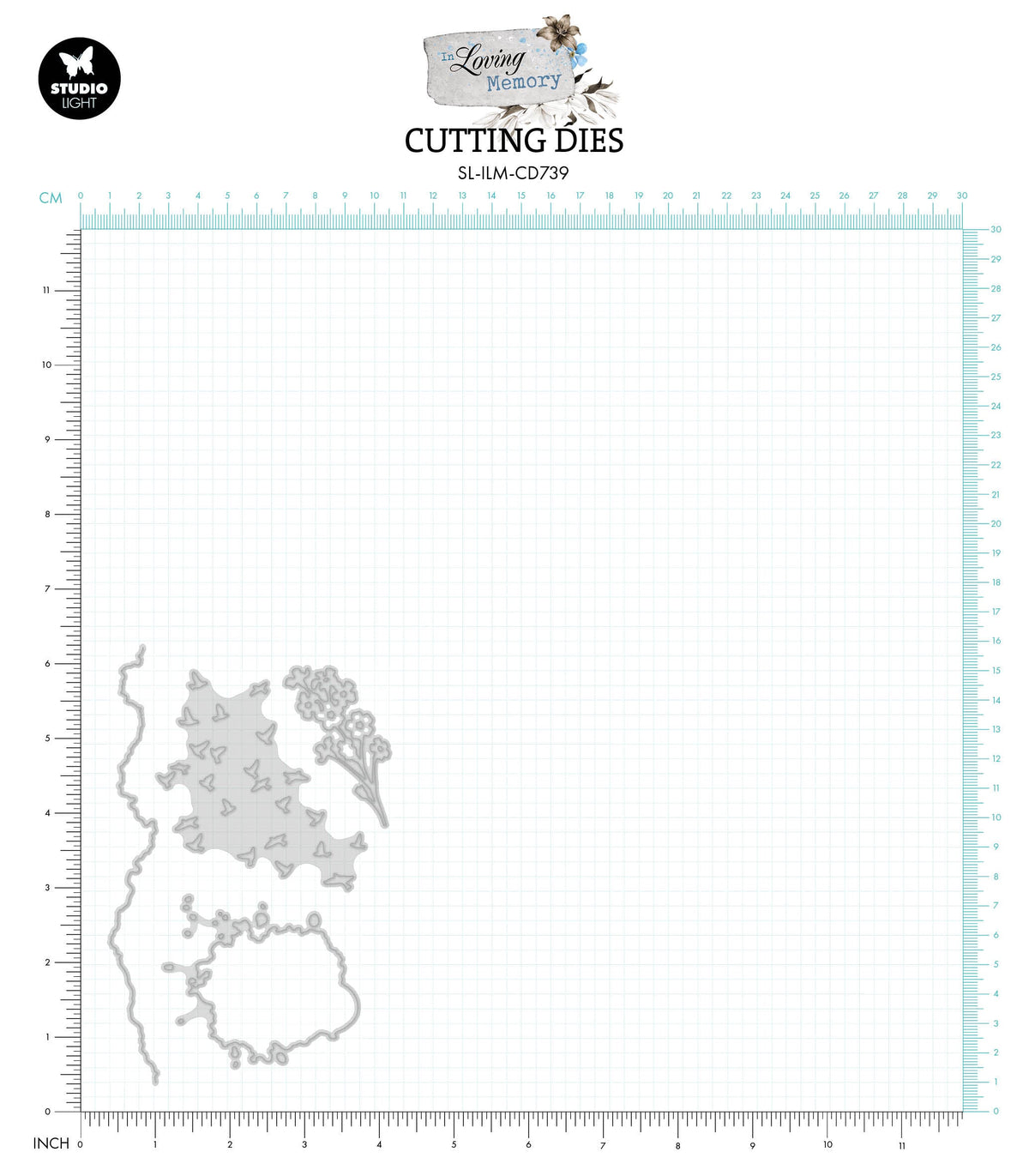 SL Cutting Dies Never Forget In Loving Memory 98x148x1mm 4 PC nr.739