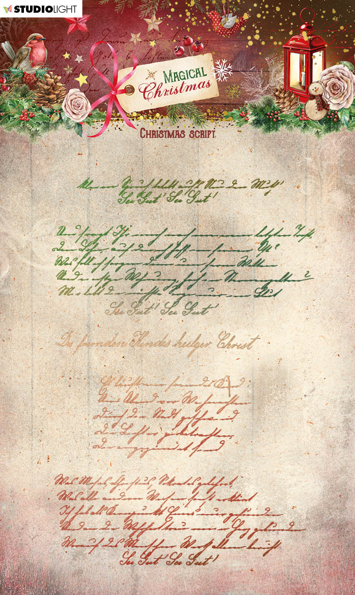 SL Tampon transparent Script de Noël Noël Magique 87x129x3mm 1 PC n°501