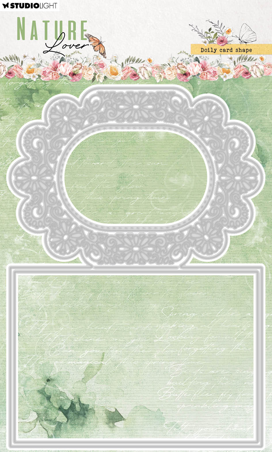 Matrices de découpe SL Pochoir forme de carte Amoureux de la nature 148x210x1mm 4 pièces n°773
