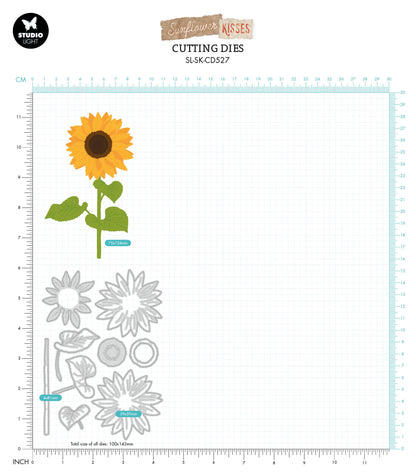 SL Matrices de découpe Tournesol multicouche Bisous de tournesol 100x143x1mm 9 PC réf.527