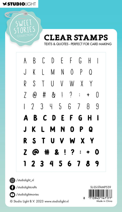 SL Tampon transparent Alphabet Histoires Mignonnes 148x105x3mm 86 PC nr.559