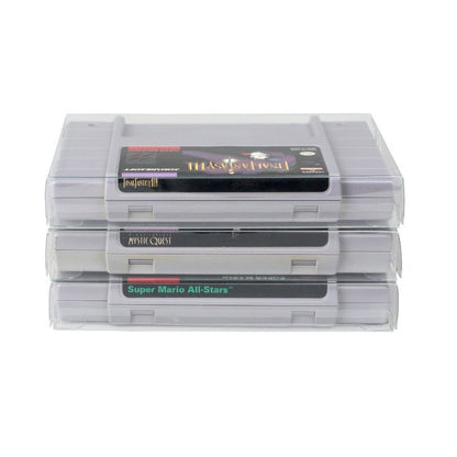 Nintendo SNES (Cartridge) - EVORETRO PET Protectors - Pack of 25