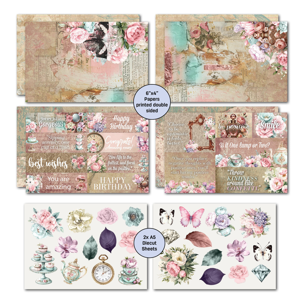 3Quarter Designs Positivi-Tea 6x4 Card Pack