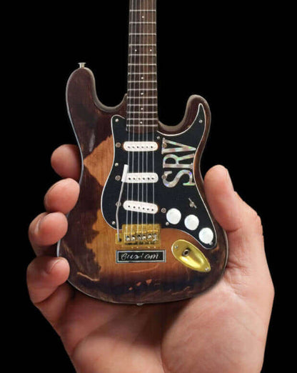 Réplique de guitare miniature personnalisée Stevie Ray Vaughan Distressed SRV Fender™ Strat™