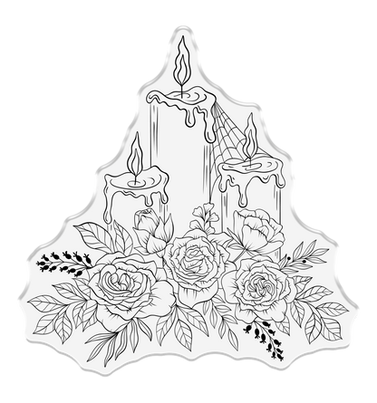 Sara Signature Thorn & Bloom Stamp & Die Set - Rose Candles