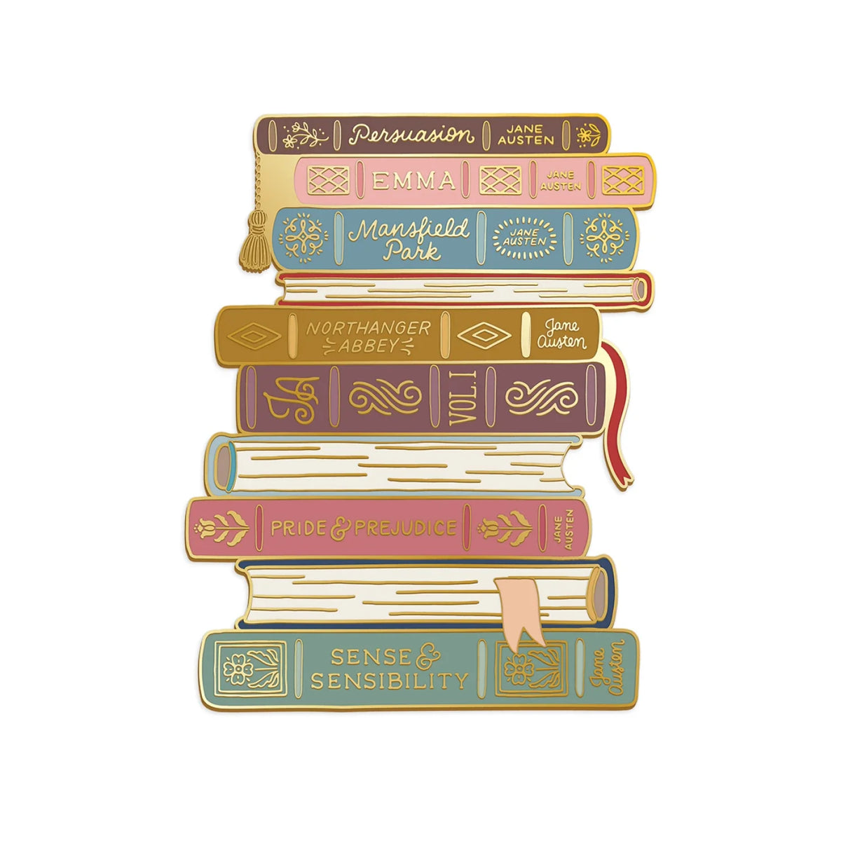 Aimant à aiguille Livres empilés Jane Austen - ST-42314