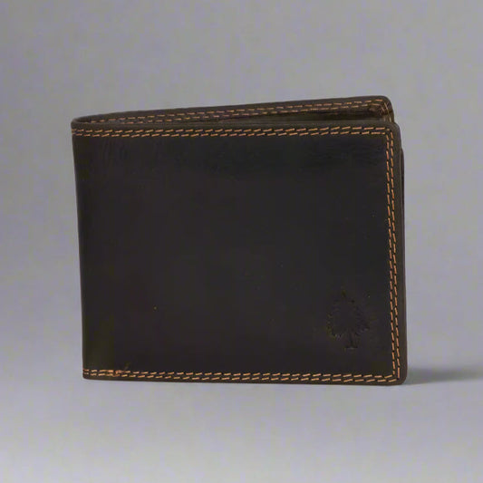 Portefeuille homme Greenwood Leather. Cuir huilé anti-RFID