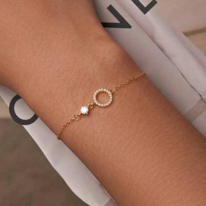 925 Sterling Silver Ring Chain Bracelet