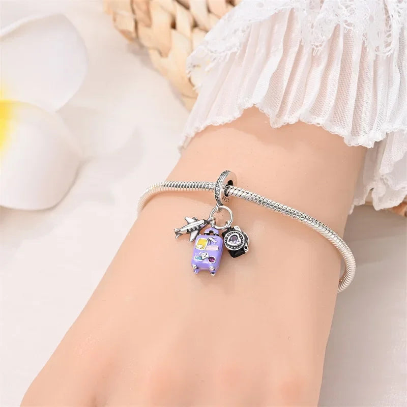 Travel Diary Sterling Silver Charm