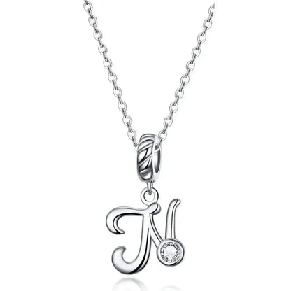 Classic 925 Sterling Silver Initial Necklace