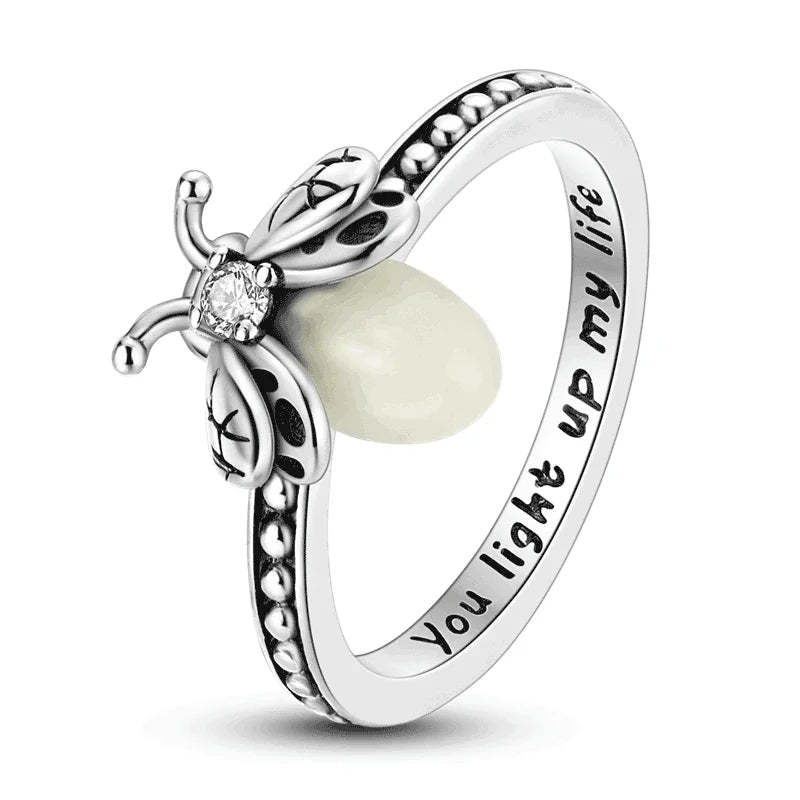 Bague Luciole Lumineuse en Argent Sterling 925