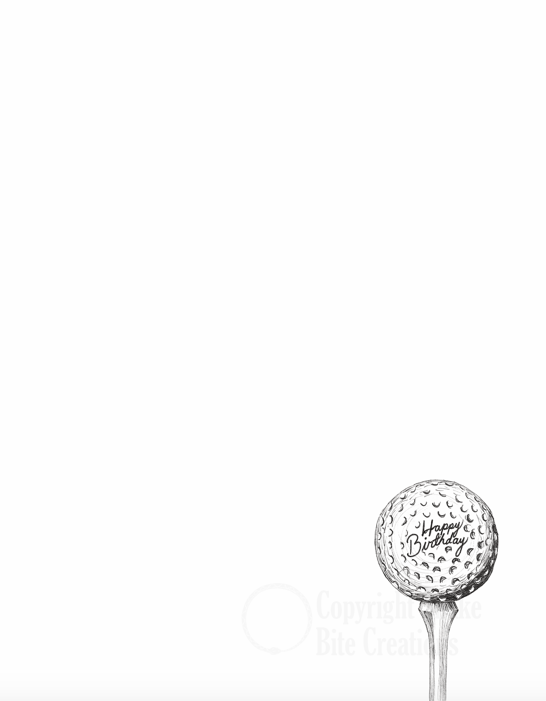 'Happy Birthday' Golf Card