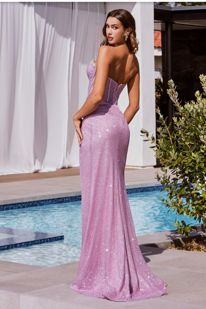 ROBE-CORSET PAILLETÉE AVEC EMBELLISSEMENTS